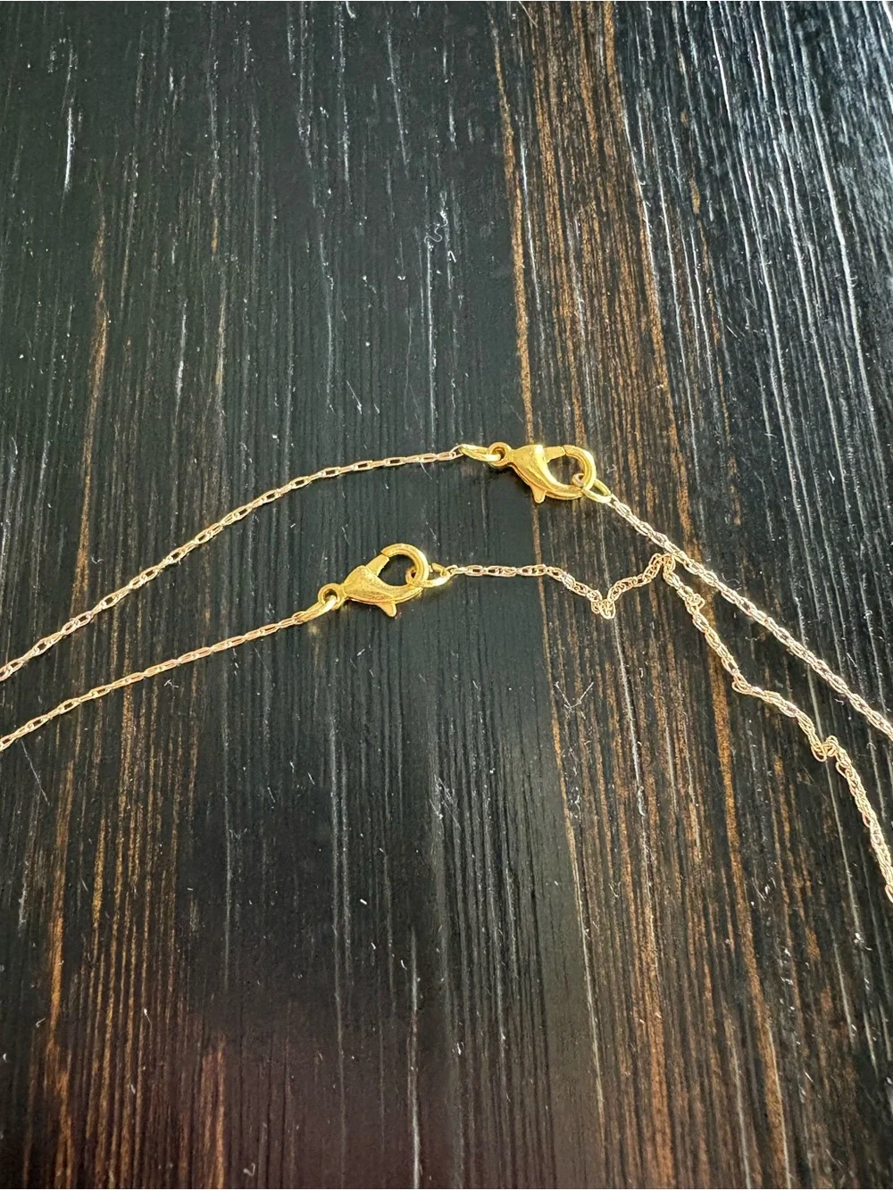 Two-Tone Little Buddha Tag Necklace Set - Silver & Gold Necklace Set of 2 - Picture 3 of 4